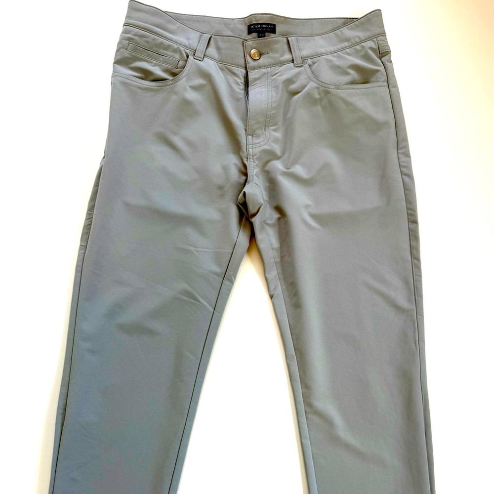 Men’s Peter Millar Performance Golf Pants Light Gray Sz 34 x31